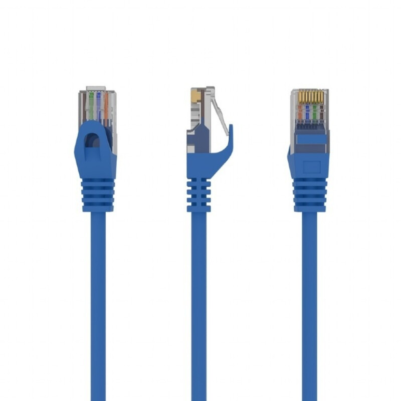 Патч-корд UTP Cablexpert (PP6U-3M/B) cat.6, літий, 50u штекер із засувкою, 3 м, синій