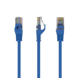 Патч-корд UTP Cablexpert (PP6U-0.25M/B) cat.6, літий, 50u штекер із засувкою, 0.25 м, синій