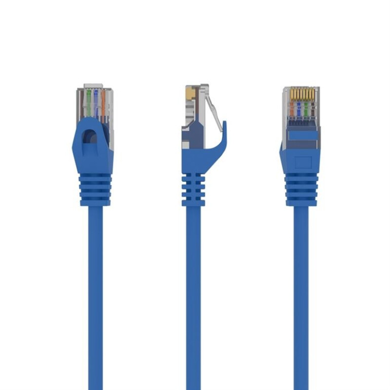 Патч-корд UTP Cablexpert (PP6U-1M/B) cat.6, літий, 50u штекер із засувкою, 1 м, синій
