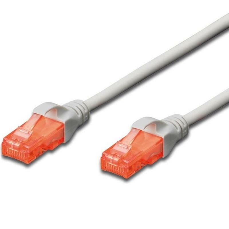 Патч-корд DIGITUS cat. 6, U/UTP, 1м, AWG 26/7, Cu, LSZH, сірий (DK-1617-010)