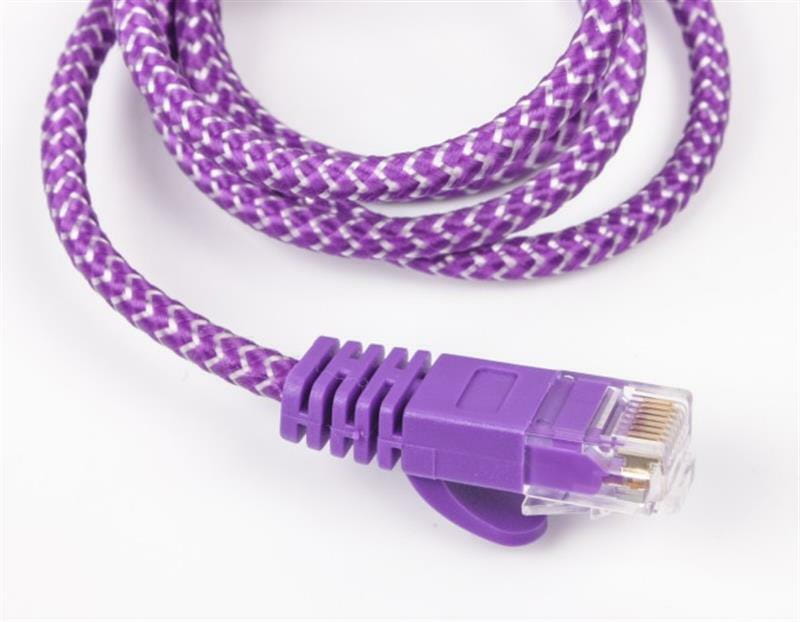 Патч-корд UTP Viewcon (NL009) cat.6, литой, медь, 1м, фиолетовый