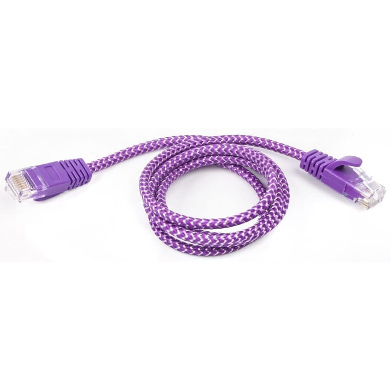 Патч-корд UTP Viewcon (NL009) cat.6, литой, медь, 1м, фиолетовый