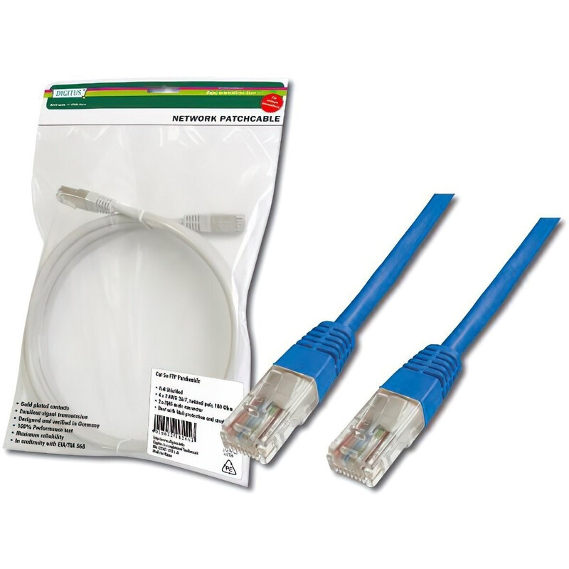Патч-корд Digitus (DK-1511-030/B) CAT 5e, UTP, 3м, AWG 26/7, синий