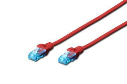 Патч-корд Digitus (DK-1512-050/R) cat.5e, UTP, 5 м, AWG 26/7, CCA, PVC, червоний