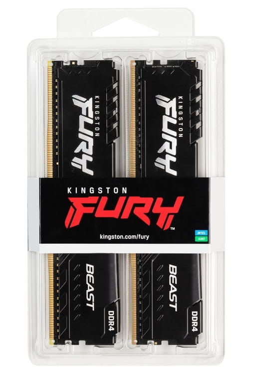 Модуль памяти DDR4 2x16GB/3600 Kingston Fury Beast Black (KF436C18BBK2/32)