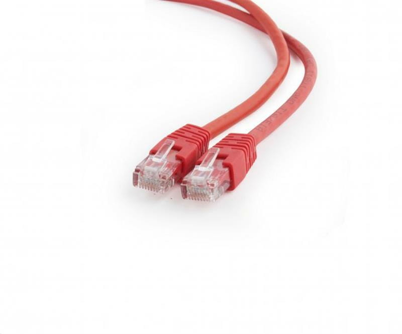 Патч-корд UTP Cablexpert (PP6U-0.25M/R) cat.6, літий, 50u штекер із засувкою, 0.25 м, червоний