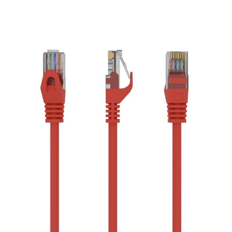 Патч-корд UTP Cablexpert (PP6U-2M/R) cat.6, літий, 50u штекер із засувкою, 2 м, червоний