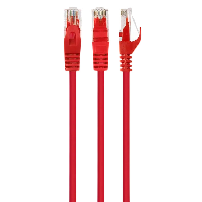 Патч-корд UTP Cablexpert (PP6U-3M/R) літий, 50u штекер із засувкою, 3 м, червоний