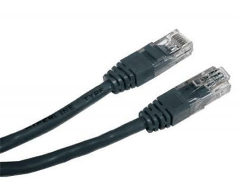 Патч-корд UTP Cablexpert (PP12-1M/BK) літий, 50u "штекер із засувкою, 1 м, чорний