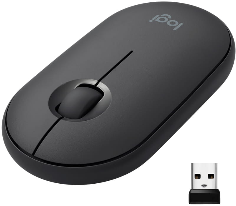 Мышь беспроводная Logitech Pebble M350 (910-005718) Black USB