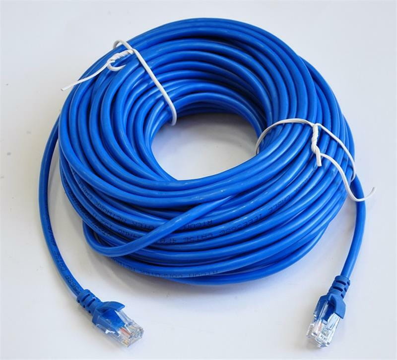 Патч-корд литой, UTP, RJ45, Cat.5e, 20m, синий