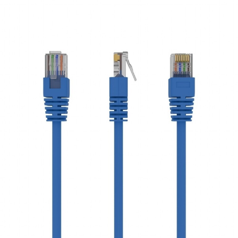 Патч-корд UTP Cablexpert (PP12-5M/B) літий, 50u "штекер із засувкою, 5 м, синій