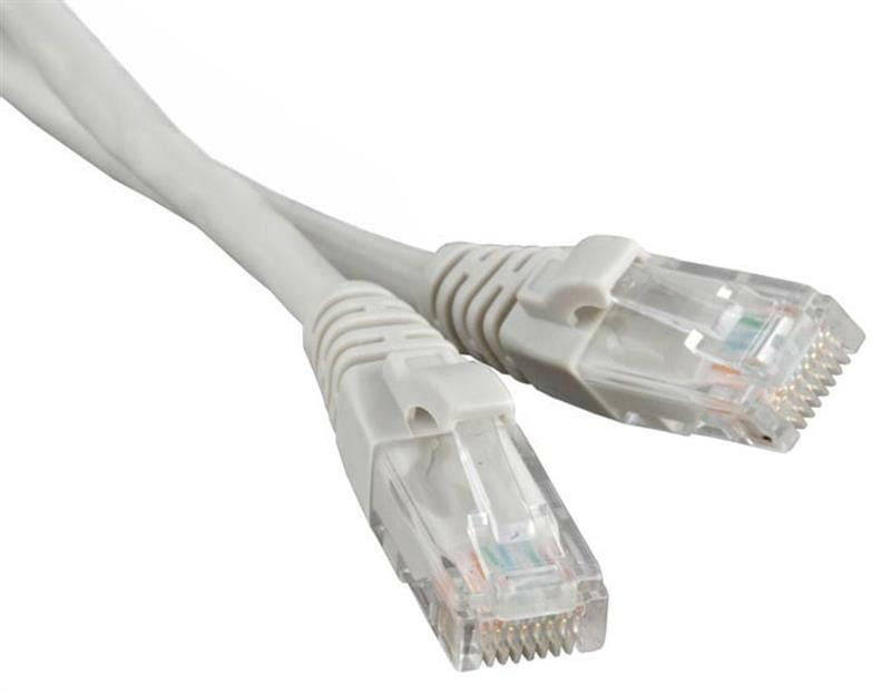 Патч-корд литой, UTP, RJ45, Cat.5e, 10m, серый