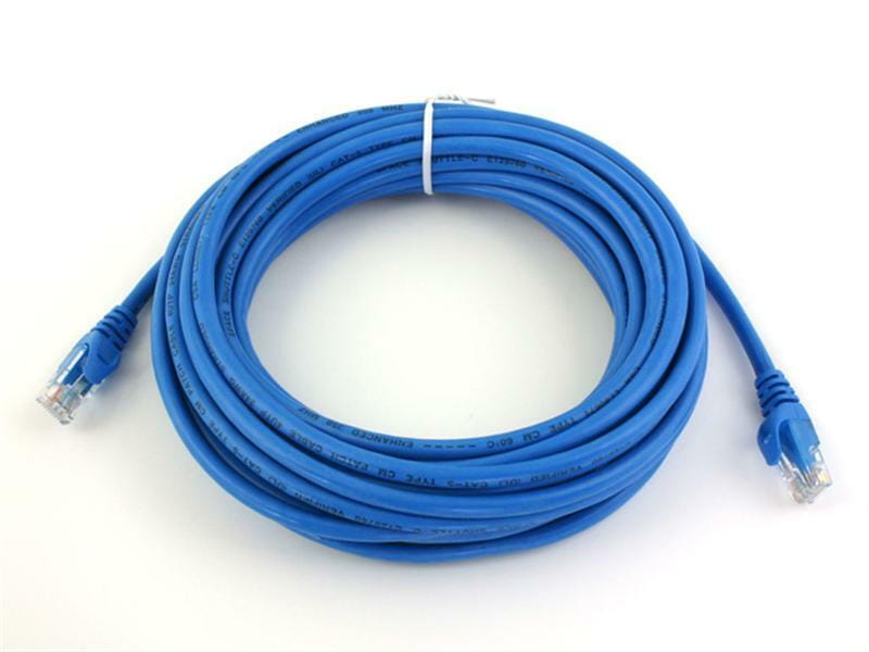 Патч-корд литой, UTP, RJ45, Cat.5e, 15m, синий