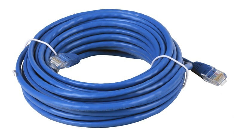 Патч-корд литой, UTP, RJ45, Cat.5e, 10m, синий