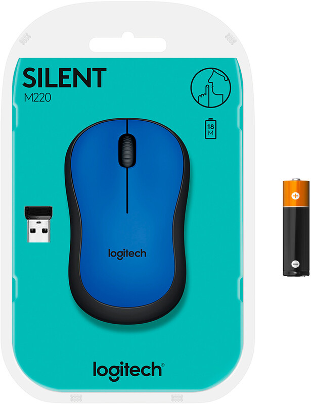 Мышь беспроводная Logitech M220 Silent Blue (910-004879)