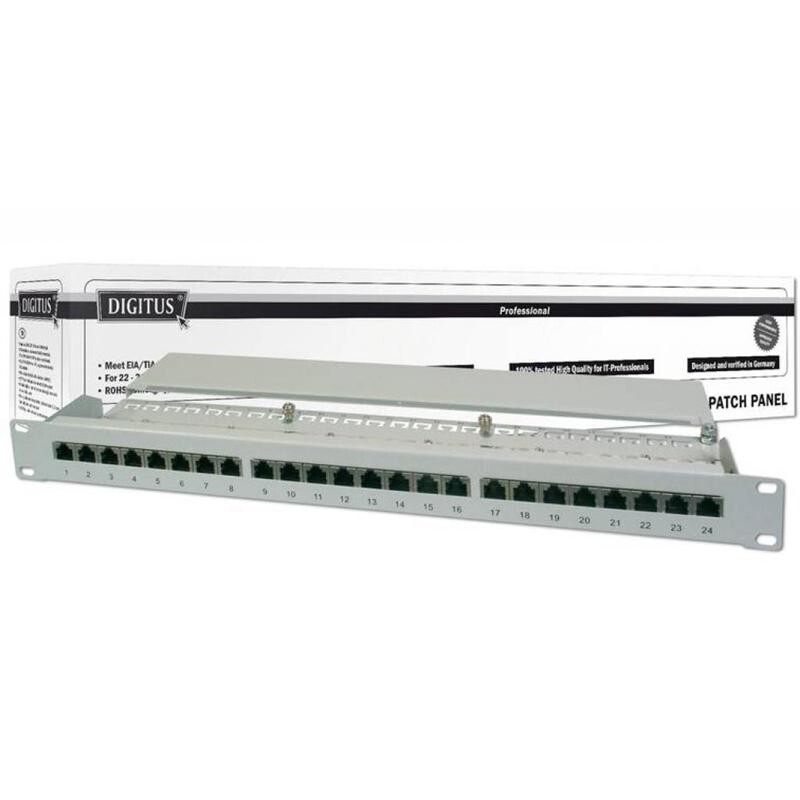 Патч-панель Digitus (DN-91524S) 19" 1U 24 порта 5e FTP в зборі