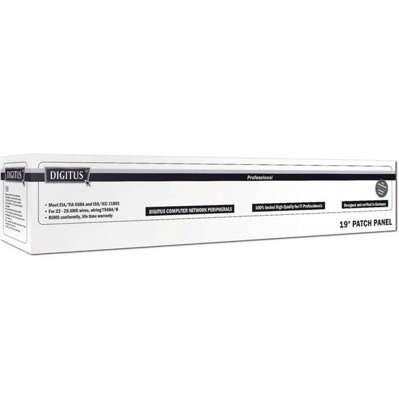 Патч-панель Digitus (DN-91524S) 19" 1U 24 порта 5e FTP в зборі