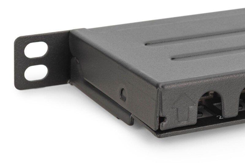 Патч-панель Digitus (DN-91624S-SL-SH) 19" 0.5U, 24 порта, Cat.6 STP в сборе