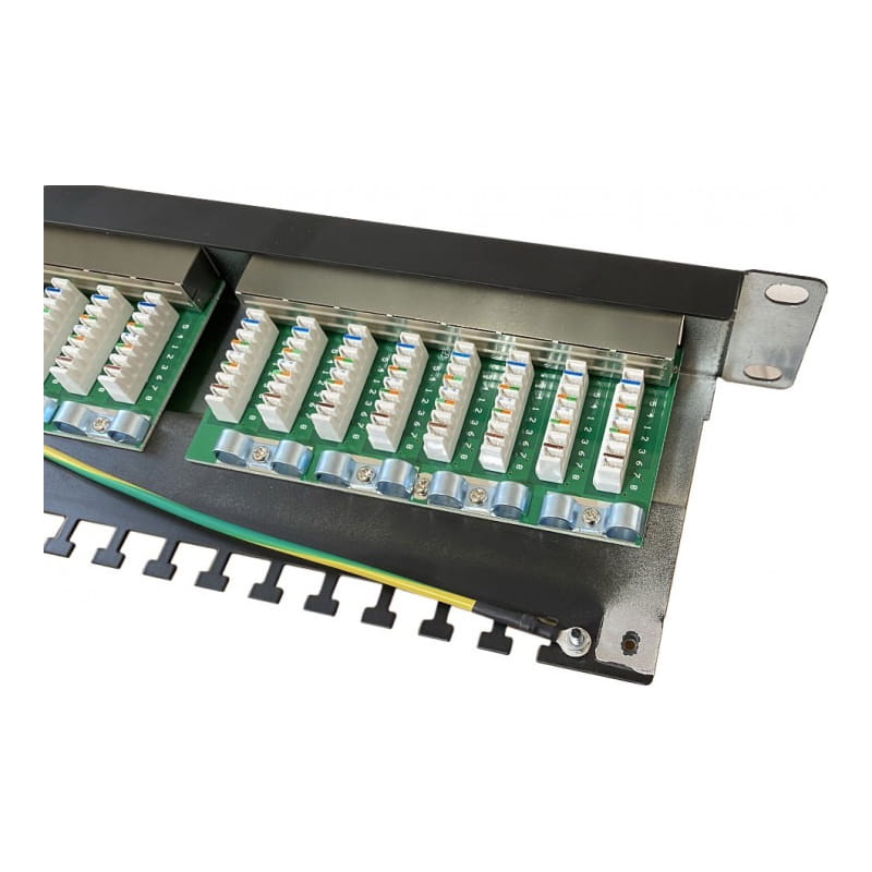 Патч-панель Atcom FP6224 19" 24хRJ-45 FTP 1U cat.6, в сборе