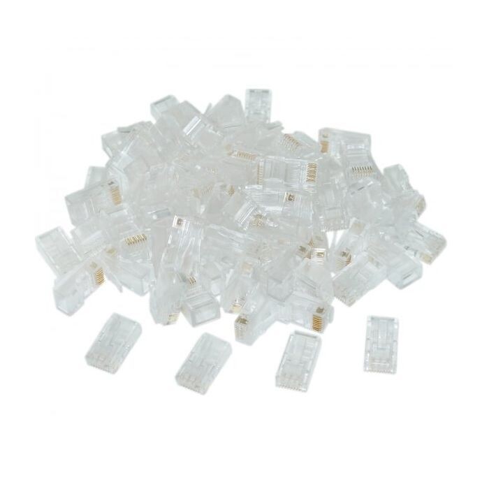 Конектор RJ 45 Cablexpert (PLUG3UP6/50) із позолоченими контактами (50 шт/уп)