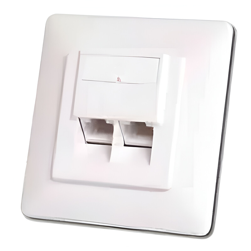 Розетка Digitus cat. 5e, STP, 2xRJ45, 8P8C (DN 9001-N) для прихованої проводки