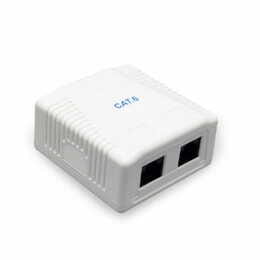 Розетка Cablexpert (NCAC-2U6-01) 2хRJ-45, Cat6, зовнішня, біла