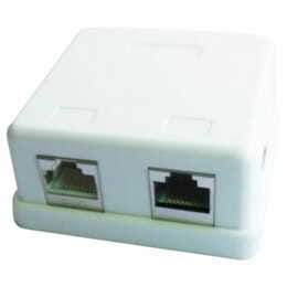 Розетка Cablexpert (NCAC-HS-SMB2) 2хRJ-45, Cat5Е, внешняя, белый