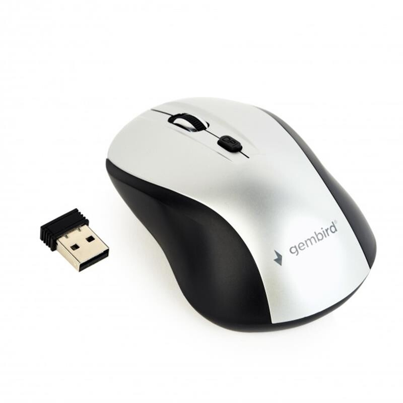 Мышь беспроводная Gembird MUSW-4B-02-BS Black/Silver