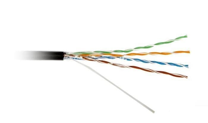 Кабель для внешний прокладки Atcom (20799) Standard FTP, 4*2*0.5мм, ССА, CAT5e, 305м