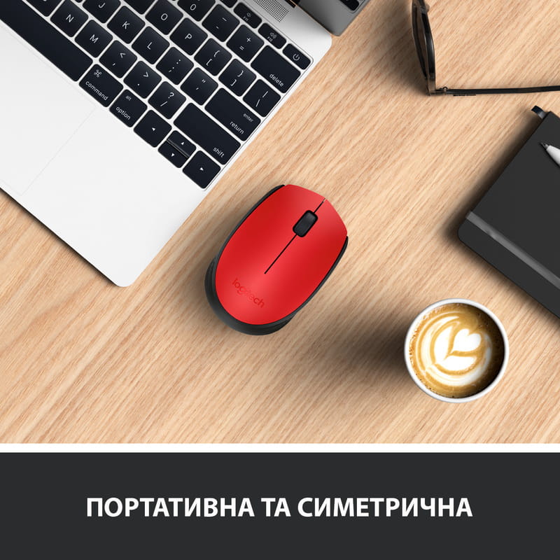 Мышь беспроводная Logitech M171 Red/Black (910-004641)