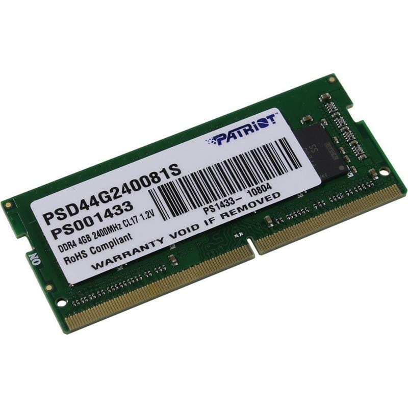Модуль памяти SO-DIMM 4GB/2400 DDR4 Patriot Signature Line (PSD44G240081S)