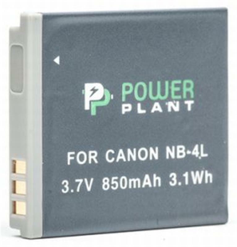 Аккумулятор PowerPlant Canon NB-4L 850mAh (DV00DV1006)