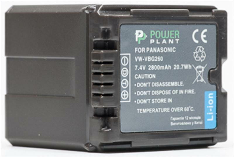 Аккумулятор PowerPlant Panasonic VW-VBG260 Chip 2800mAh (DV00DV1276)