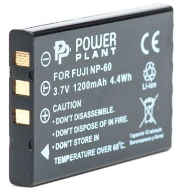 Аккумулятор PowerPlant Fuji NP-60, SB-L1037, SB-1137, D-Li12, NP-30, KLIC-5000, LI-20B 1200mAh (DV00DV1047)