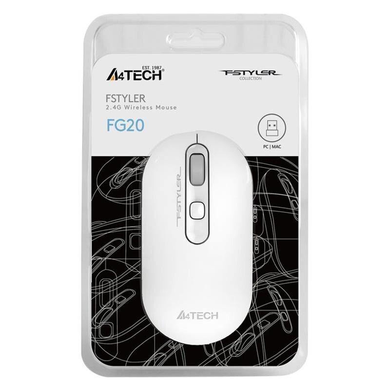 Миша бездротова A4Tech FG20 White