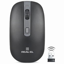 Купить Мышь беспроводная REAL-EL RM-303 Black/Grey Мышь беспроводная REAL-EL RM-303 Black/Grey