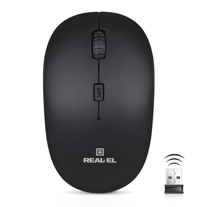 Мышь беспроводная REAL-EL RM-301 Wireless Black
