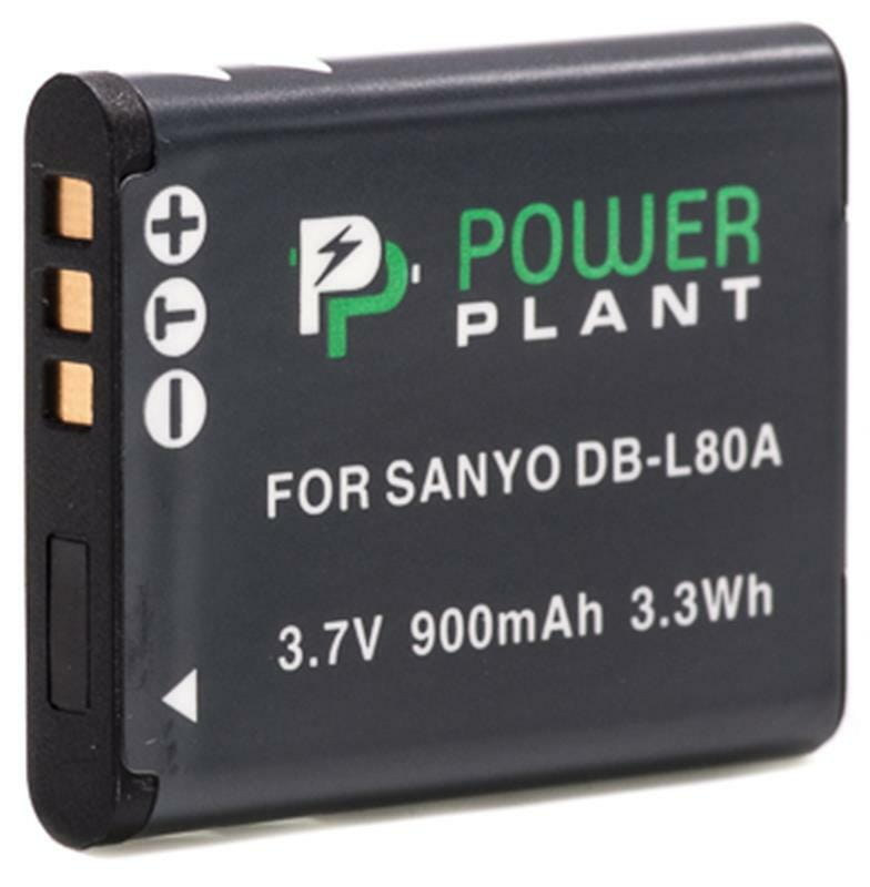 Акумулятор PowerPlant Sanyo DB-L80, D-Li88 900mAh (DV00DV1289)