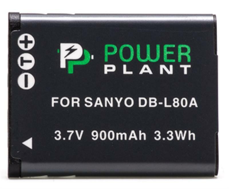 Акумулятор PowerPlant Sanyo DB-L80, D-Li88 900mAh (DV00DV1289)