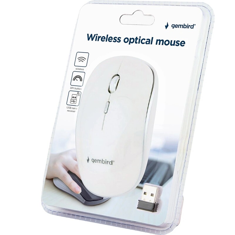 Миша бездротова Gembird MUSW-4B-01-W White USB