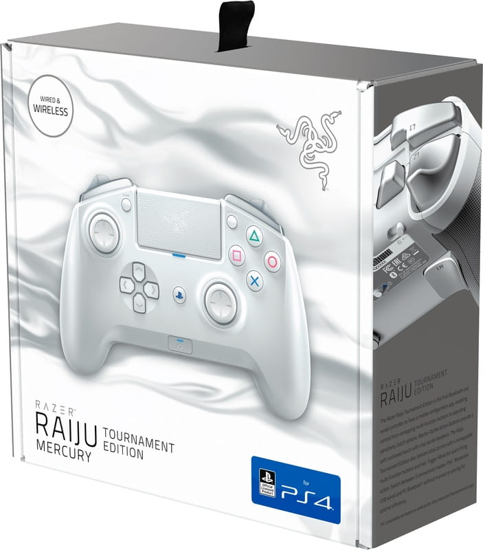 Геймпад беспроводной Razer Raiju Tournament Edition Mercury White (RZ06-02610300-R3G1)