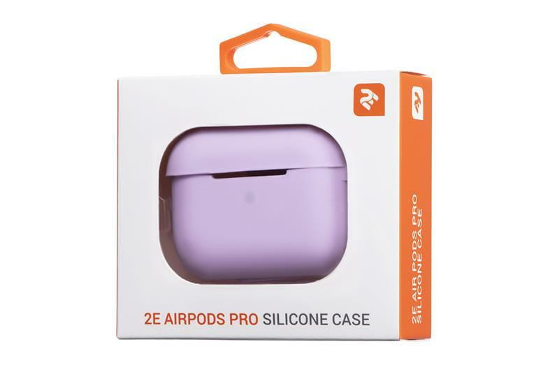 Чехол 2E Pure Color Silicone (2.5mm) для наушников Apple AirPods Pro Light Purple (2E-PODSPR-IBPCS-2.5-LPR)