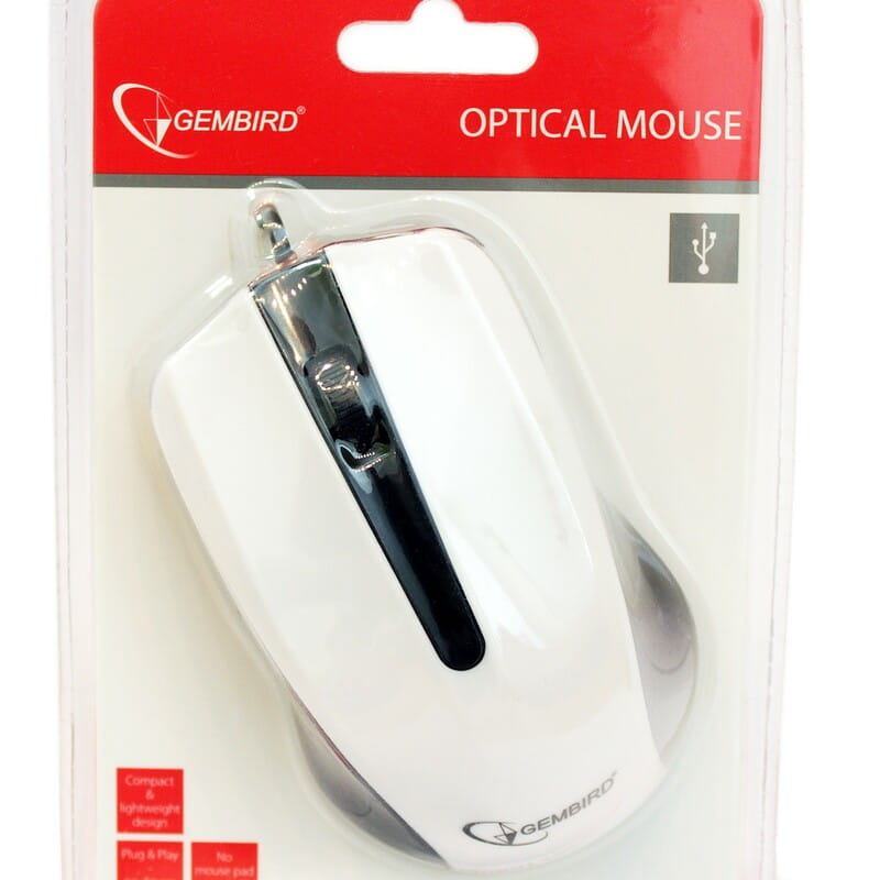 Миша Gembird MUS-101-W біла USB