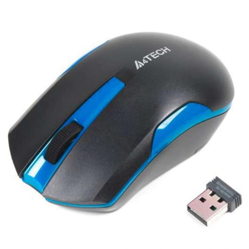Мышь беспроводная A4Tech G3-200N Black/Blue USB V-Track