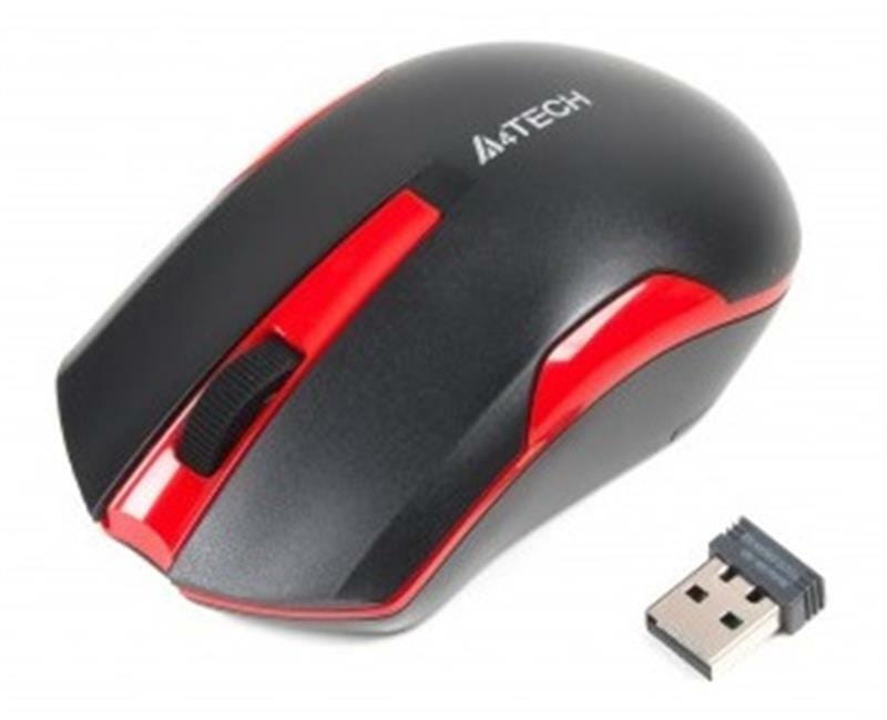 Мышь беспроводная A4Tech G3-200N Black/Red USB V-Track