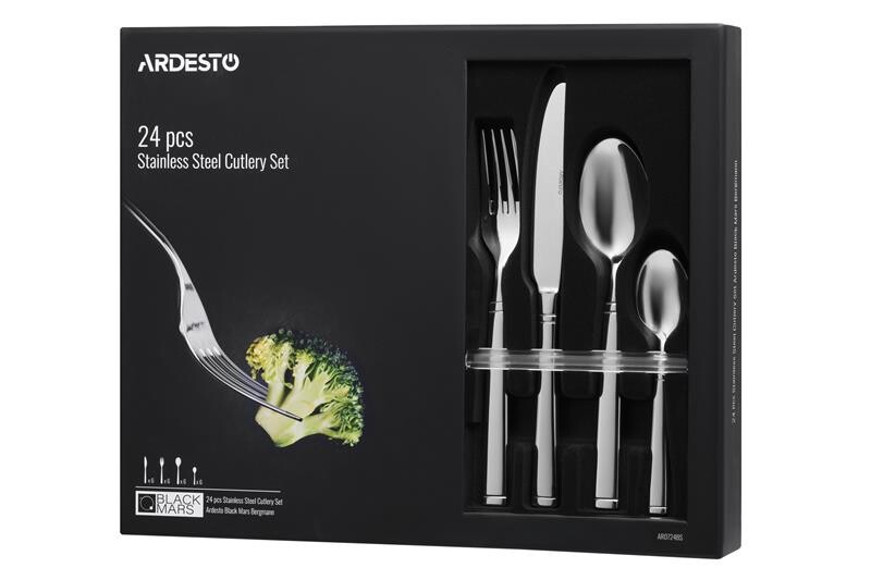 Набір столових приборів Ardesto Black Mars (AR0724BS) 24 предмета