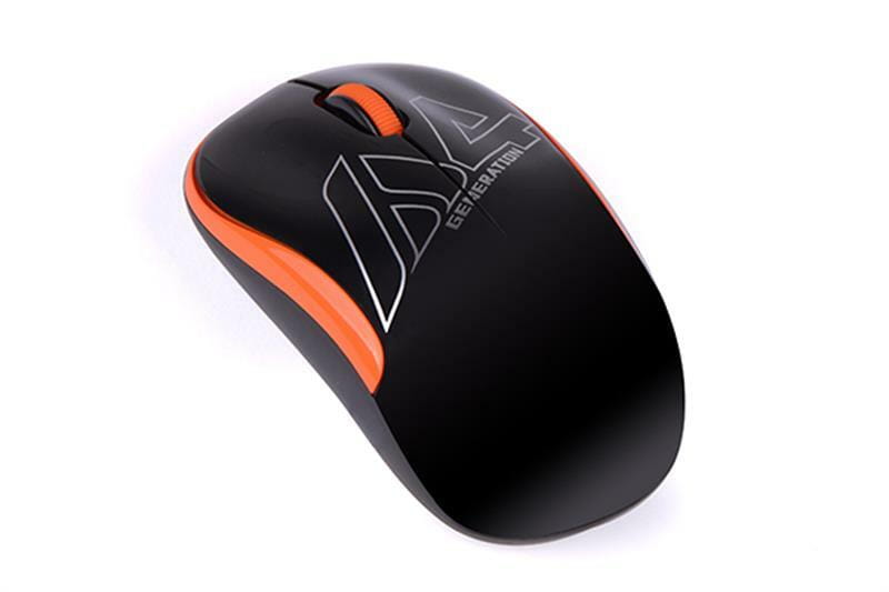 Мишка бездротова A4Tech G3-300N Black/Orange USB V-Track