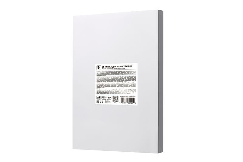 Пленка для ламинирования 2E (2E-FILM-A4-125M), A4, матовая, 125мк, 100 шт
