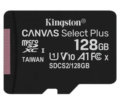 Карта памяти MicroSDXC 128GB UHS-I Class 10 Kingston Canvas Select Plus R100MB/s (SDCS2/128GBSP)